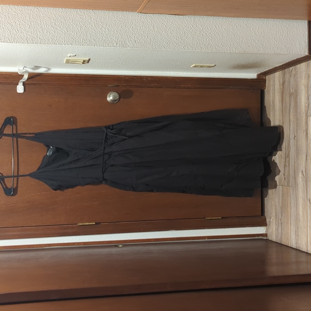 Black Spaghetti-Strap Maxi Dress